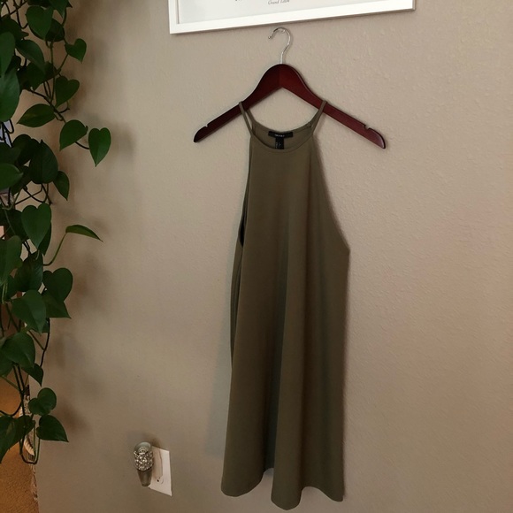 F21 | Sage High Neck Mini Dress - Picture 2 of 6